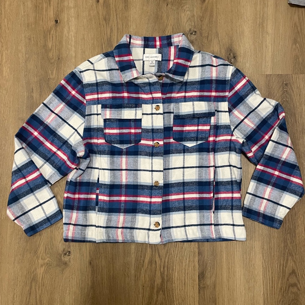 Girls free assembly plaid jacket Size‎ (XXL)